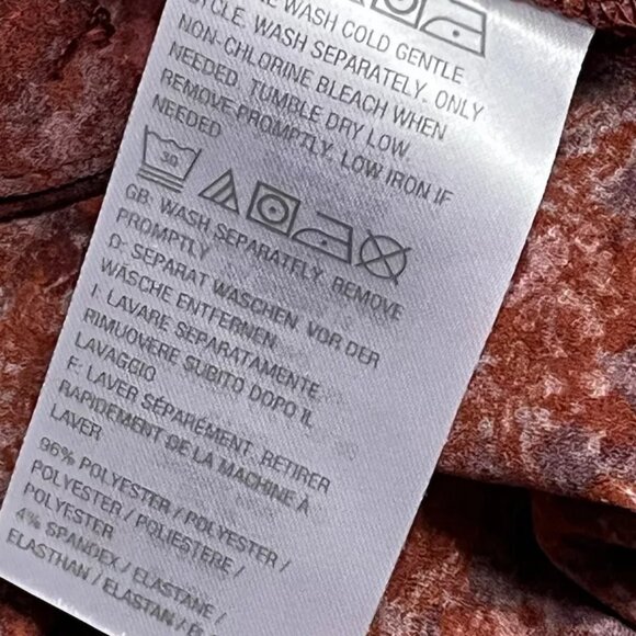 LOGO Lori Goldstein Top Tunic Blouse S Ruffle Peplum Button Long Sleeve - Picture 9 of 9